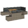 vidaXL Gartensofa-set 9 stk. Grau 100 x 55 x 73 cm Poly-Rattan