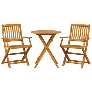 vidaXL 3-tlg. Bistro-Set Klappbar Massivholz Akazie