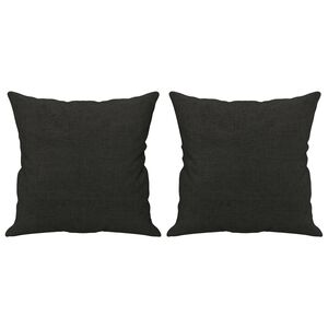 vidaXL Zierkissen 2 Stk. Schwarz 40x40 cm Stoff