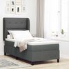 vidaXL Boxspringbett mit Matratze Dunkelgrau 80 x 200 cm Stoff