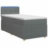 vidaXL Boxspringbett mit Matratze Dunkelgrau 80 x 200 cm Stoff