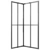 vidaXL Duschkabine Halbmatt ESG 90x70x180 cm Schwarz