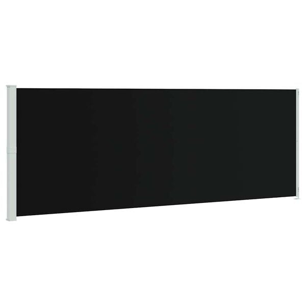 vidaXL Seitenmarkise Ausziehbar 220x600 cm Schwarz