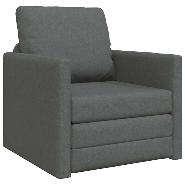 vidaXL Schlafsofa 60cm Dunkelgrau Stoff