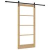 vidaXL Schiebet&uuml;r ORKDAL 93 x 202 cm Massivholz Kiefer und Glas Natur