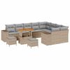 vidaXL Gartensofa-set 12 stk. Beige Poly-Rattan