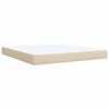 vidaXL Boxspringbett mit Matratze Creme 180x200 cm Stoff
