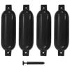 vidaXL Bootsfender 4 Stk. Schwarz 51 x 14 cm PVC