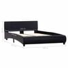 vidaXL Bettgestell mit LED Schwarz Kunstleder 140&times;200 cm