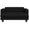 vidaXL Kindersofa mit Hocker Schwarz 100x50x30 cm Kunstleder