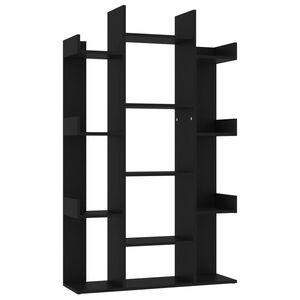 vidaXL B&uuml;cherregal Schwarz 86x25,5x140 cm Holzwerkstoff