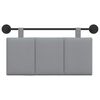 vidaXL H&auml;ngevorderseite Wandmontiert Hellgrau 90 x 55 x 5 cm Stoff