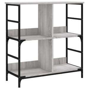 vidaXL B&uuml;cherregal Grau Sonoma 78,5x33x82 cm Holzwerkstoff