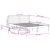 vidaXL Massivholzbett ohne Matratze Wei&szlig; 160x200 Kiefernholz