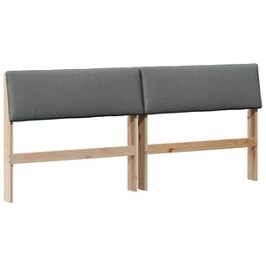 vidaXL Gepolstertes Kopfteil Dunkelgrau 200 cm Massives Kiefernholz