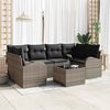 vidaXL Gartensofa-set Grau 55 x 55 x 37 cm Poly-Rattan