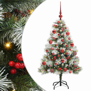 vidaXL K&uuml;nstlicher Weihnachtsbaum Gr&uuml;n und Wei&szlig; 150 cm