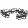 vidaXL Garten-Sofa-Set mit Kissen 12 pcs