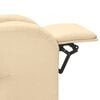 vidaXL Massagesessel mit Aufstehhilfe Creme Stoff