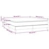 vidaXL Boxspringbett mit Matratze Dunkelgrau 160x200 cm Stoff