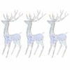 vidaXL XXL Rentiere Weihnachtsdekoration Acryl 250 LED 3 Stk. 180 cm