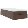 vidaXL Ottoman-Bett mit Matratze Braun 90x200 cm Kunstleder