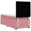 vidaXL Boxspringbett mit Matratze Rosa 90x200 cm Samt