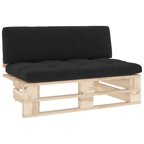 vidaXL Outdoor-Mittelsofa Paletten Impr&auml;gniertes Kiefernholz