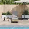 vidaXL Sonnenliege mit Kissen Beige 157 x 55 x 92cm Poly-Rattan