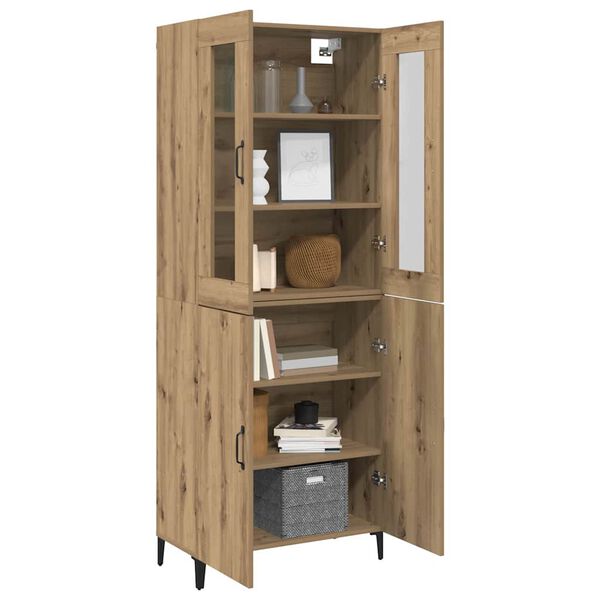 vidaXL Highboard 2 pcs Artisan-Eiche Holzwerkstoff