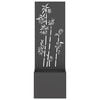 vidaXL Garten Sichtschutz-Leinwand Floral Schwarz 50 x 140 cm