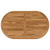 vidaXL Tischplatte Oval Massives Teakholz Natur