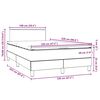 vidaXL Boxspringbett mit Matratze & LED Rosa 120x220 cm Samt