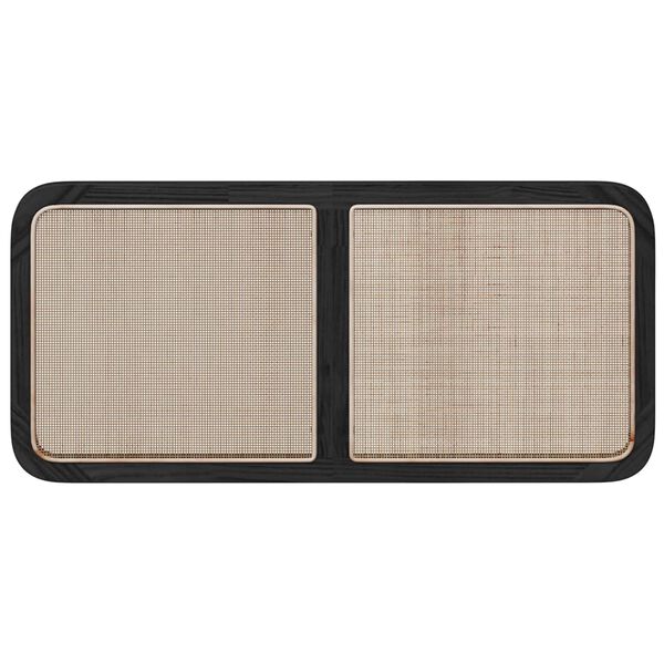 vidaXL Kopfteil mit Kopfteil Schwarz 120 x 55 x 3 cm Rattan