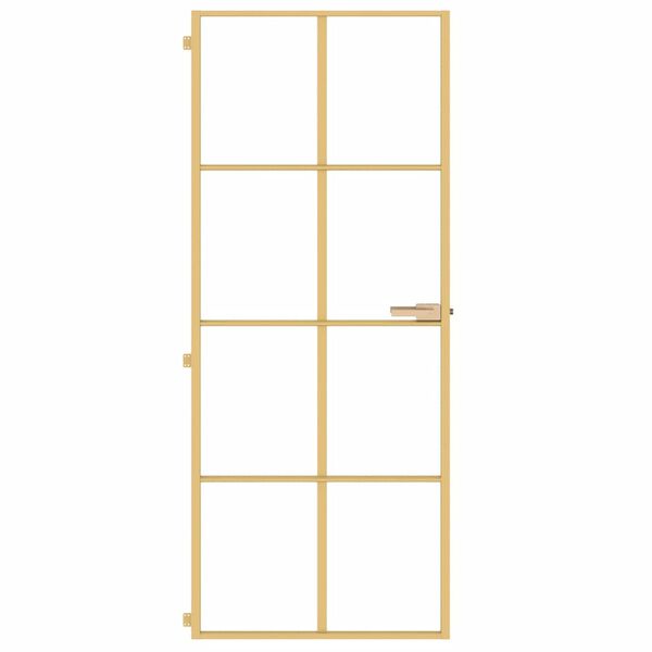 vidaXL Innent&uuml;r Schlank Golden 83x201,5 cm Hartglas und Aluminium