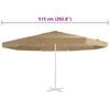 vidaXL Ersatzbezug für Sonnenschirm Taupe 515 cm