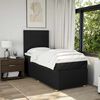 vidaXL Boxspringbett mit Matratze Schwarz 80x200 cm Stoff