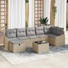 vidaXL Garten-Sofa-Set 8 pcs Beige 55 x 62 x 69 cm Poly Rattan