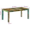 vidaXL Esstisch 180x90x76 cm Massivholz Altholz