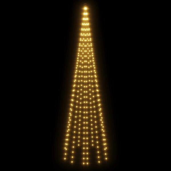 vidaXL LED-Weihnachtsbaum f&uuml;r Fahnenmast Warmwei&szlig; 310 LEDs 300 cm