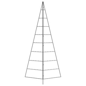 vidaXL Metall-Weihnachtsbaum zum Dekorieren Schwarz 210 cm