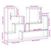 vidaXL Wandregal Wei&szlig; 96x12x64 cm Holzwerkstoff