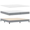 vidaXL Boxspringbett mit Matratze Hellgrau 200 x 200 cm Stoff
