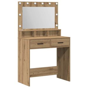 vidaXL Schminktisch Artisan-Eiche 79 x 41 x 135 cm Holzwerkstoff