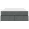 vidaXL Aufbewahrungsbett mit Matratze Dunkelgrau 120 x 200 cm