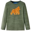 vidaXL Kinder-Langarmshirt Khaki Melange 104