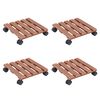 vidaXL Pflanzenroller 4 Stk. Braun 30x30x7,5 cm WPC