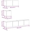 vidaXL 4-tlg. TV-Schrank-Set Wandmontage Artisan-Eiche Holzwerkstoff