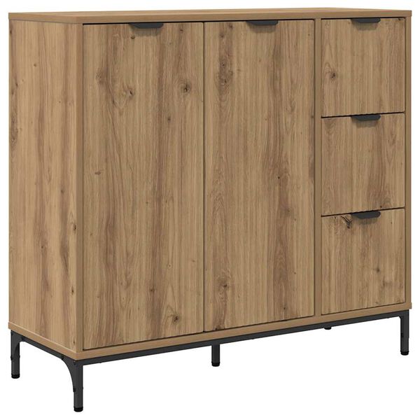 vidaXL Sideboard Artisan-Eiche 89,5 x 33 x 82 cm Holzwerkstoff