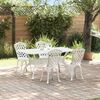 vidaXL Garten Essgruppe 5 pcs Wei&szlig; Aluminium